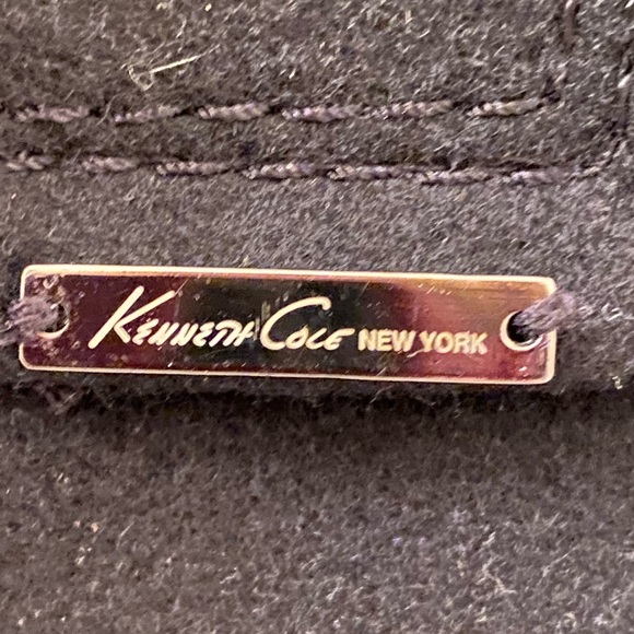 Kenneth Cole New York Women’s Size 8 Black Military Style Pea Coat Wool Blend - Picture 5 of 16